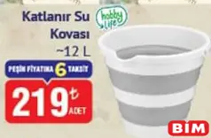 HOBBY LİFE KATLANIR SU KOVASI 12 L fiyat ve kampanya bilgisi